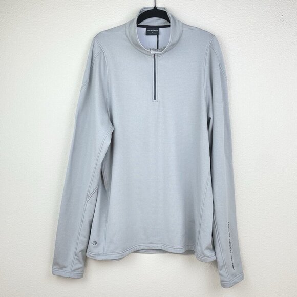 Galvin Green Men's XXL Insula Lite Grey Quarter Zip Long Sleeve Top Turtleneck - Picture 1 of 15